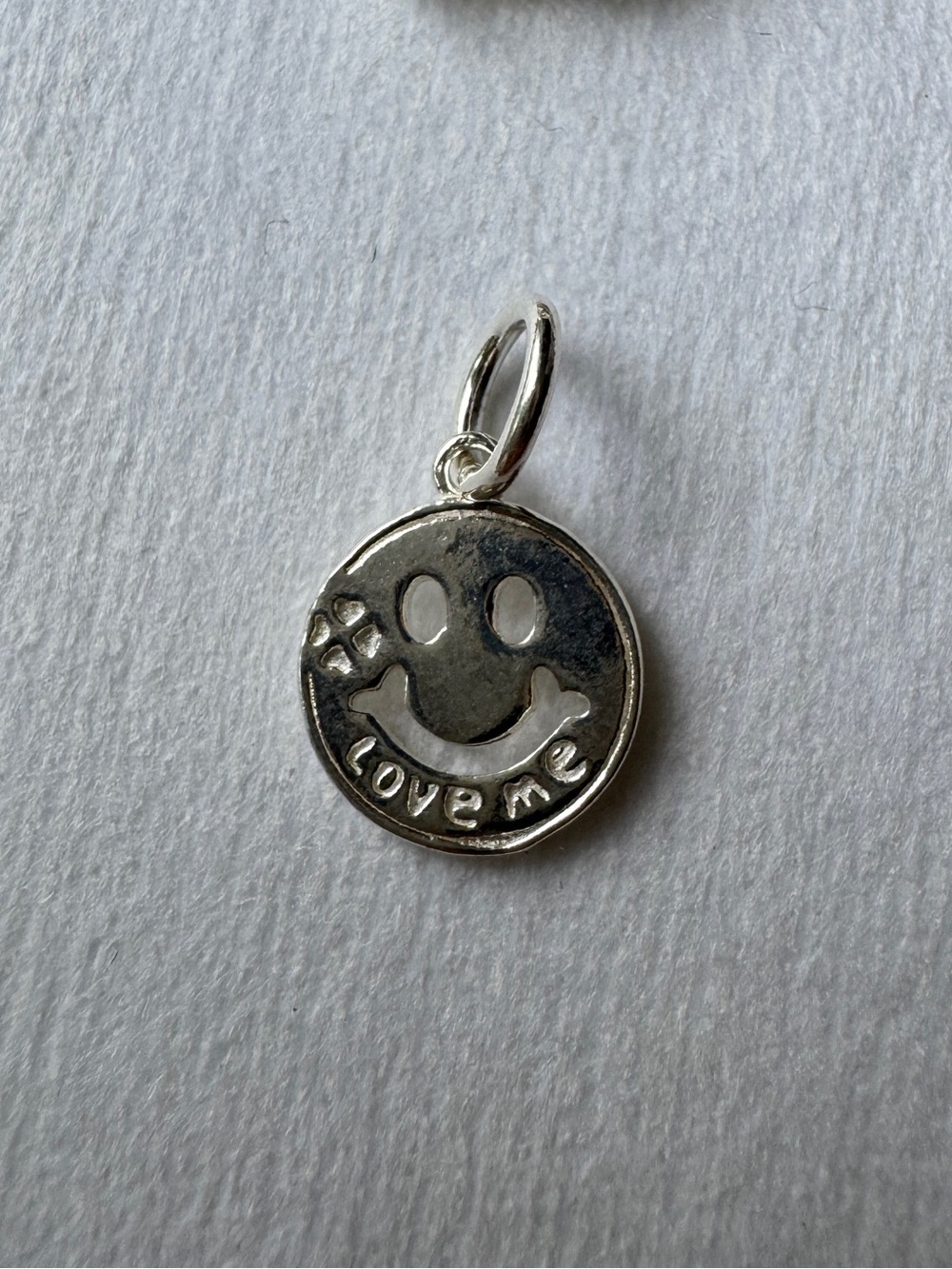 Sterling Silver 925 Smiley Face Love Me Happy Face Charm Necklace Bracelet